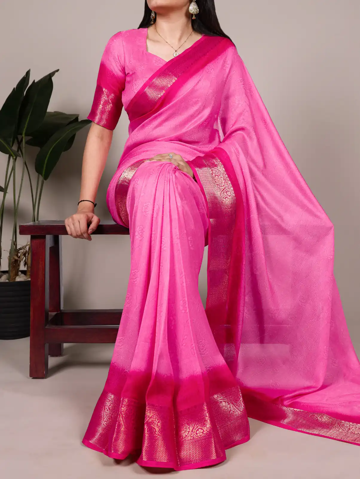 Pink Marsh Mello Zari Work Saree | Sarees, Bollywood Sarees, Creative Sarees, Designer Sarees, Embroidered Sarees, Ethnic Saree, Modern Digital sarees, Party Wear Sarees