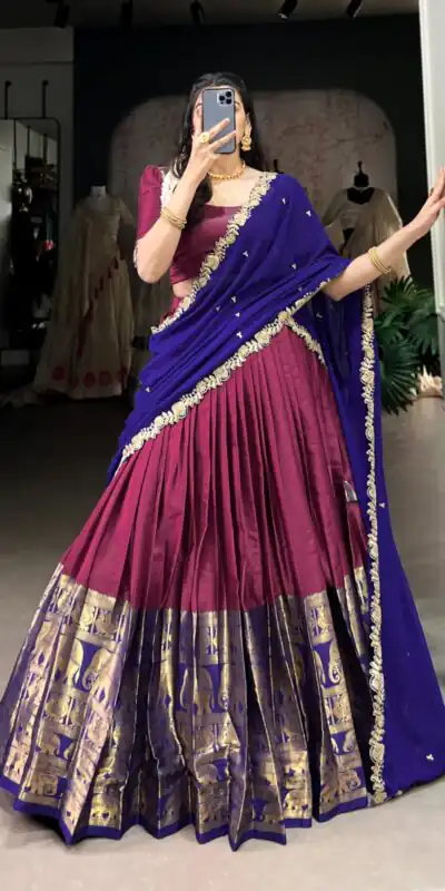 Pink Narayan Pattu Zari Weaving Work Lehenga Choli | Lehenga, Bollywood Lehenga, Creative Lehenga, Designer Lehenga, Embroidered Lehenga, Party Wear Lehenga