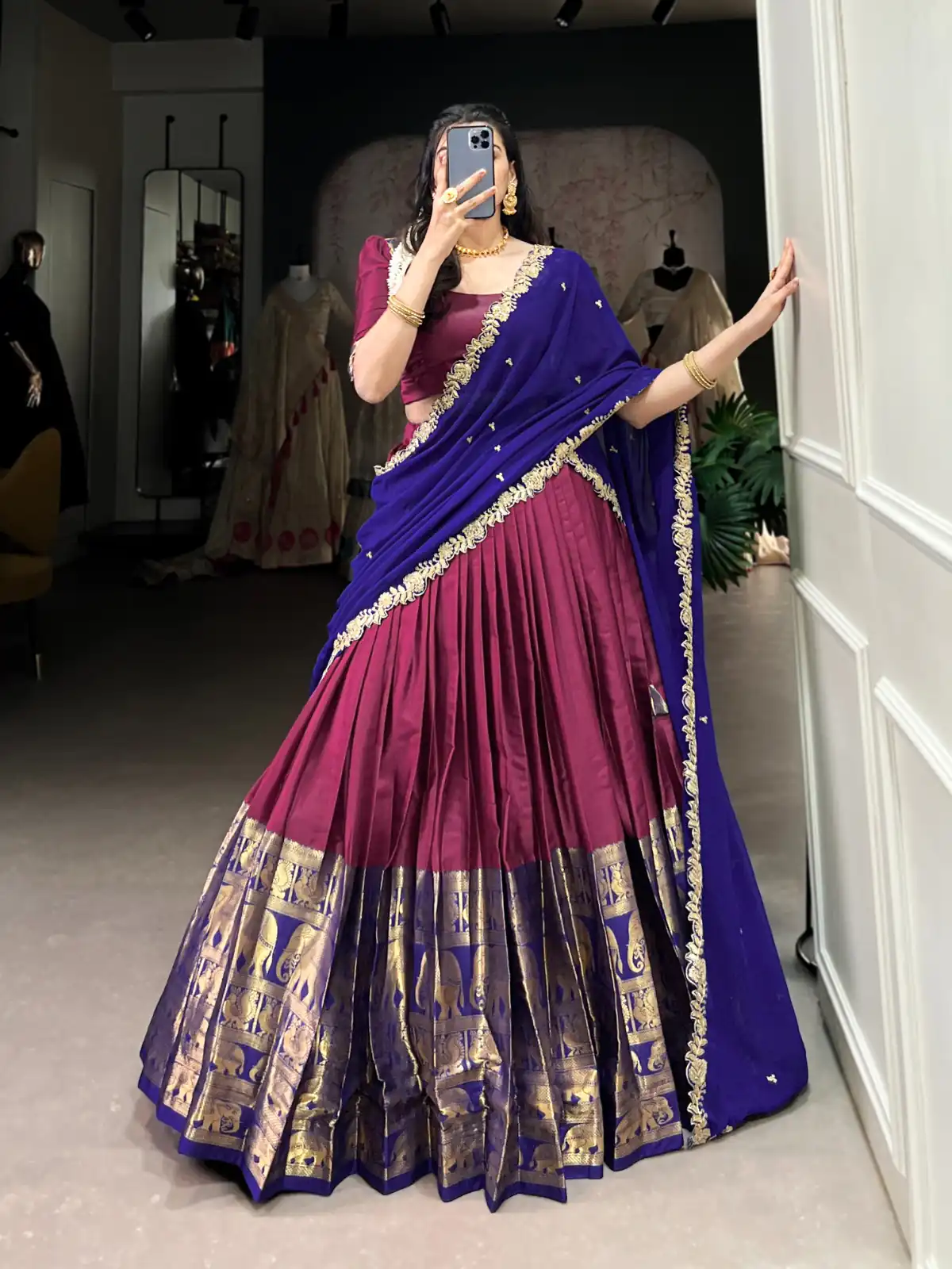 Pink Narayan Pattu Zari Weaving Work Lehenga Choli | Lehenga, Bollywood Lehenga, Creative Lehenga, Designer Lehenga, Embroidered Lehenga, Party Wear Lehenga