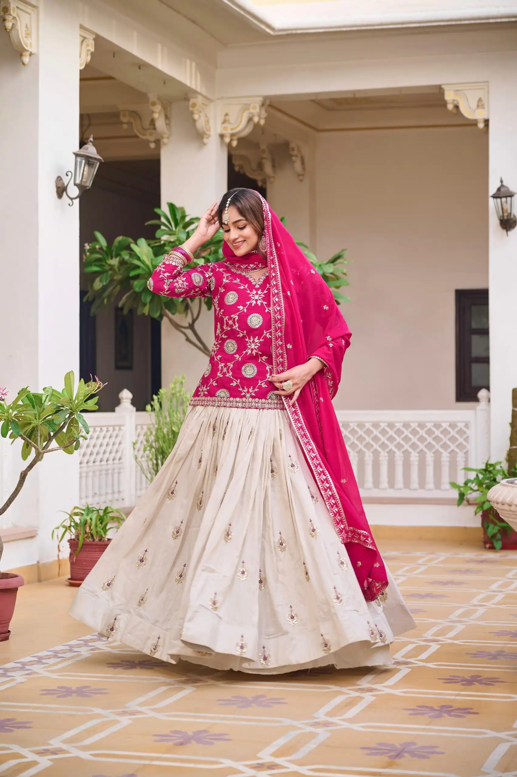 Pink Pure Chinon Embroidery Work Lehenga Choli | Lehenga, Bollywood Lehenga, Creative Lehenga, Designer Lehenga, Embroidered Lehenga, Party Wear Lehenga