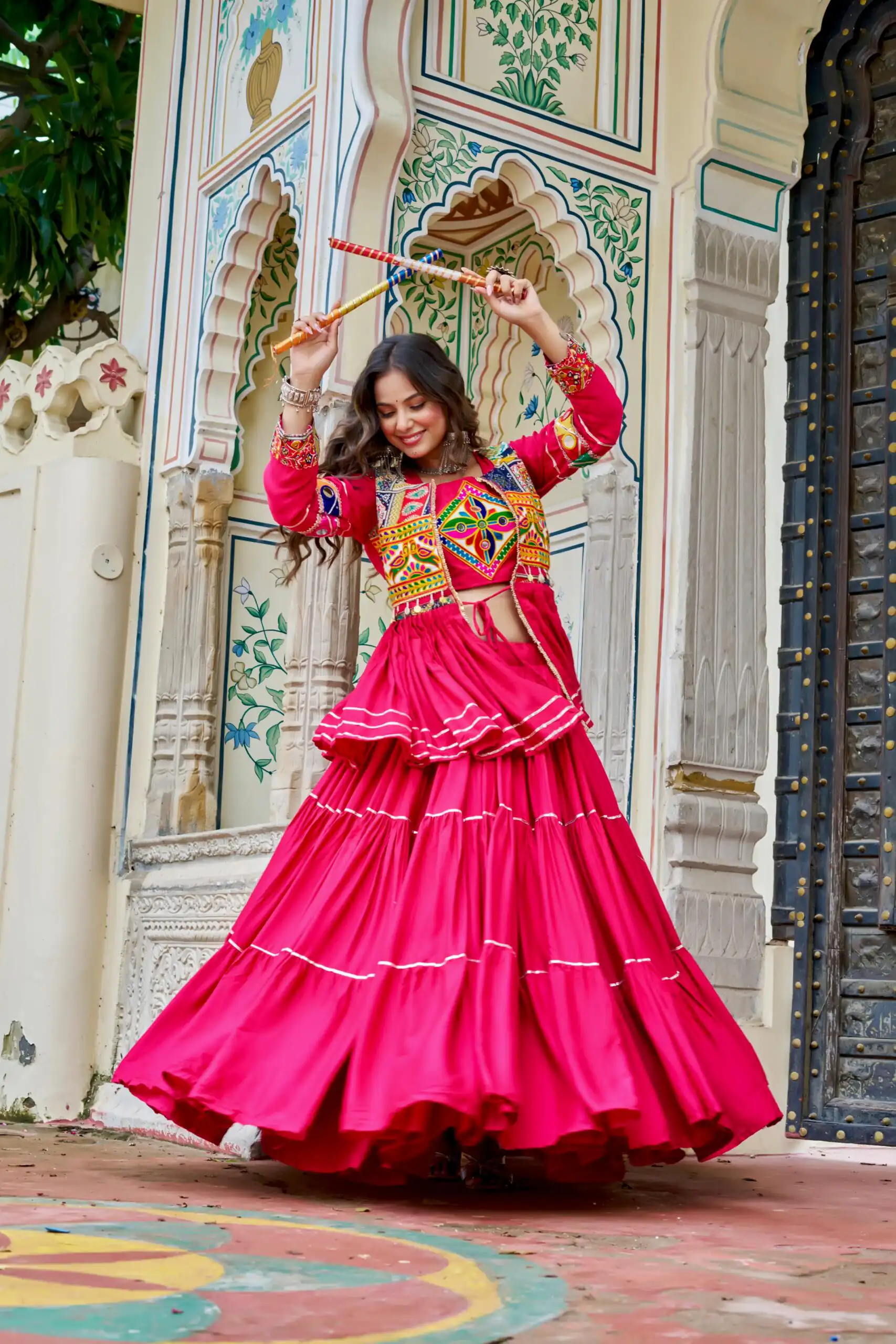 Pink Pure Cotton Mirror Gamthi Work Lehenga Choli | Lehenga, Bollywood Lehenga, Creative Lehenga, Designer Lehenga, Embroidered Lehenga, Party Wear Lehenga