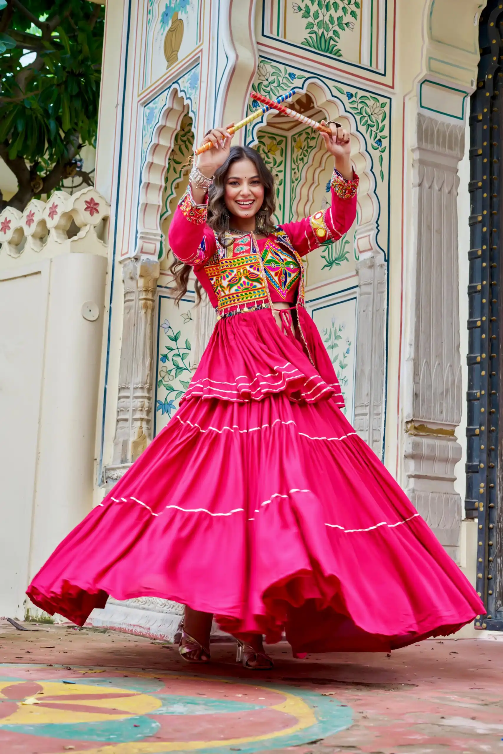 Pink Pure Cotton Mirror Gamthi Work Lehenga Choli | Lehenga, Bollywood Lehenga, Creative Lehenga, Designer Lehenga, Embroidered Lehenga, Party Wear Lehenga