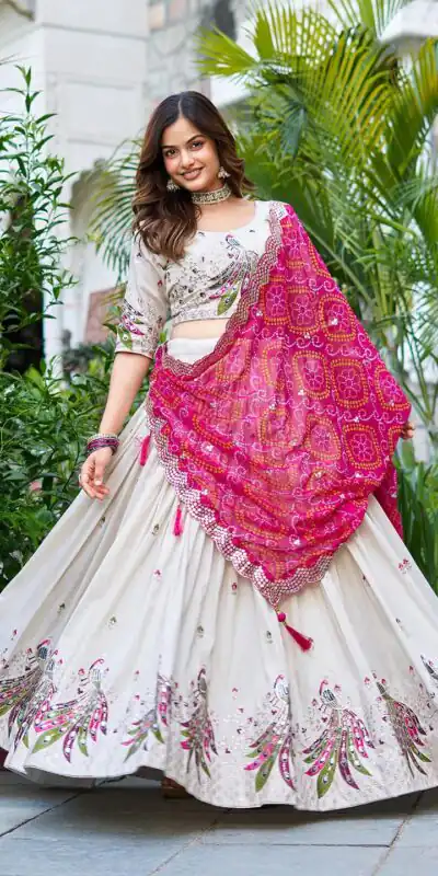 Pink Pure Tissue Silk Embroidery Work Lehenga Choli | Lehenga, Bollywood Lehenga, Creative Lehenga, Designer Lehenga, Embroidered Lehenga, Party Wear Lehenga