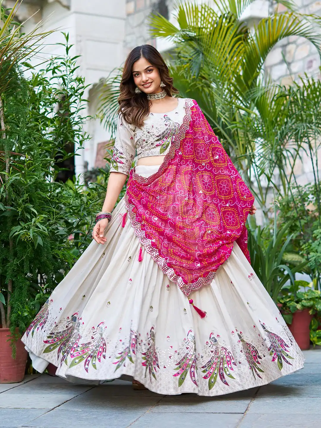 Pink Pure Tissue Silk Embroidery Work Lehenga Choli | Lehenga, Bollywood Lehenga, Creative Lehenga, Designer Lehenga, Embroidered Lehenga, Party Wear Lehenga