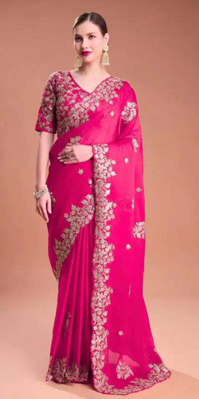 Pink Rangoli Silk Sequins Embroidery Work Saree | Sarees, Bollywood Sarees, Creative Sarees, Designer Sarees, Embroidered Sarees, Ethnic Saree, Modern Digital sarees, Party Wear Sarees