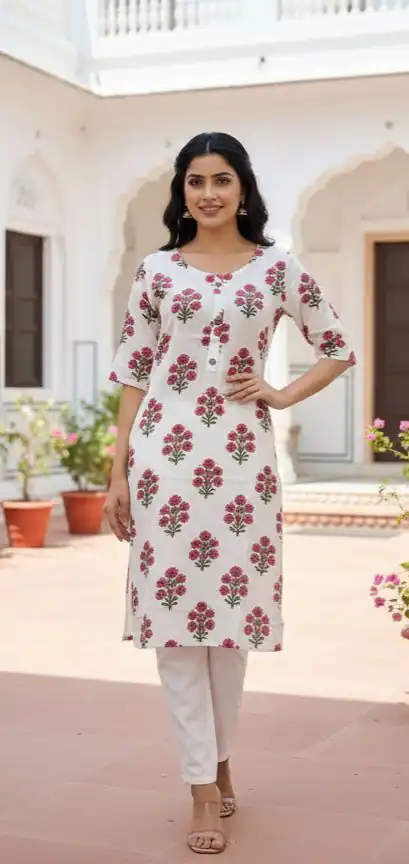 Pink Rayon Print Kurti | Kurti, Bollywood Kurti, Creative Kurtis, Designer Kurti, Party Wear Kurti, Selfie Kurti