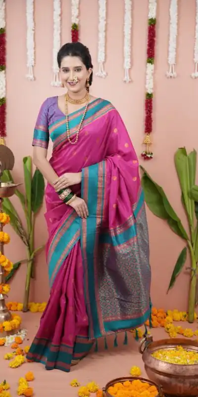 Pink Silk Paithni Weaving Zari Work Saree | Sarees, Bollywood Sarees, Creative Sarees, Designer Sarees, Embroidered Sarees, Ethnic Saree, Modern Digital sarees, Party Wear Sarees