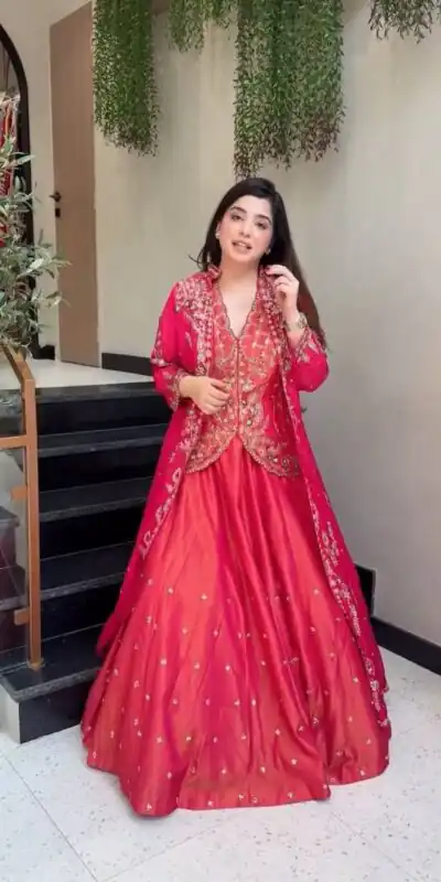 Pink Simar Embroidery Work Lehenga Choli | Lehenga, Bollywood Lehenga, Creative Lehenga, Designer Lehenga, Embroidered Lehenga, Party Wear Lehenga