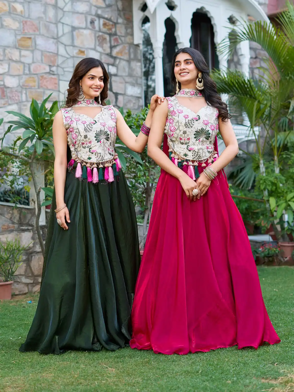 Pink Simar Tissue Silk Thread Work Lehenga Choli | Lehenga, Bollywood Lehenga, Creative Lehenga, Designer Lehenga, Embroidered Lehenga, Party Wear Lehenga