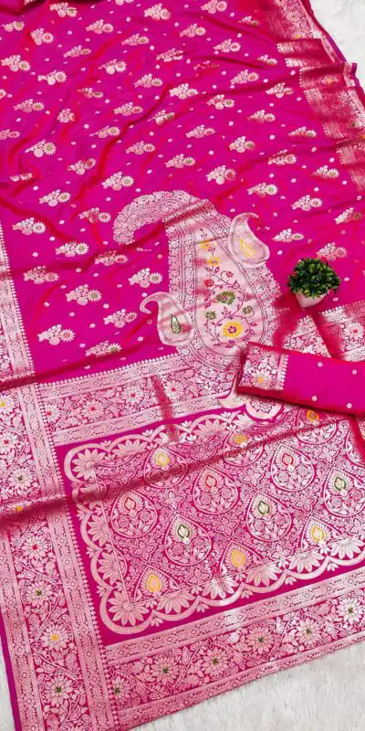 Pink Soft Banarasi Silk Lace Zari Work Saree | Sarees, Bollywood Sarees, Creative Sarees, Designer Sarees, Embroidered Sarees, Ethnic Saree, Modern Digital sarees, Party Wear Sarees