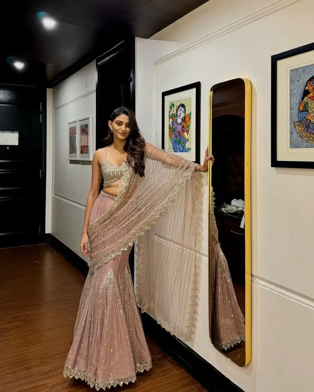 Pink Soft Butterfly Net Lehenga Saree | Lehenga, Bollywood Lehenga, Creative Lehenga, Designer Lehenga, Embroidered Lehenga, Party Wear Lehenga