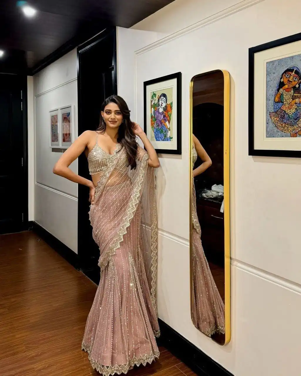 Pink Soft Butterfly Net Lehenga Saree | Lehenga, Bollywood Lehenga, Creative Lehenga, Designer Lehenga, Embroidered Lehenga, Party Wear Lehenga