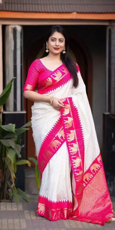 Pink Soft Lichi Silk Jacquard Lace Saree | Sarees, Bollywood Sarees, Creative Sarees, Designer Sarees, Embroidered Sarees, Ethnic Saree, Modern Digital sarees, Party Wear Sarees