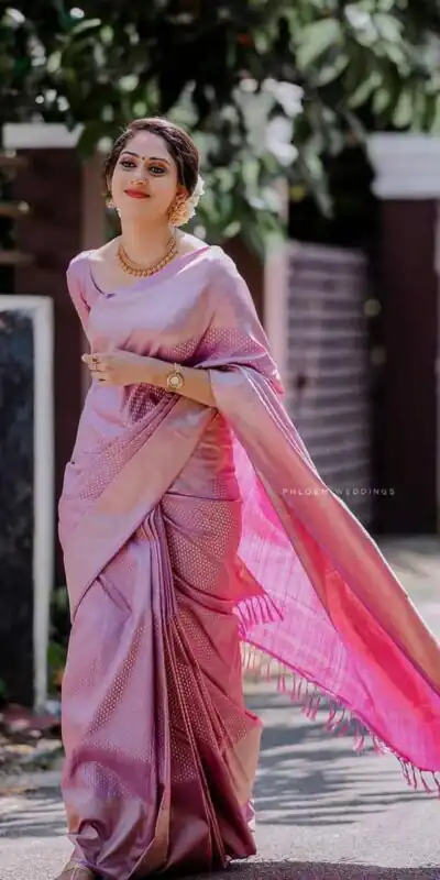 Pink Soft Lichi Silk Jacquard Work Saree | Sarees, Bollywood Sarees, Creative Sarees, Designer Sarees, Embroidered Sarees, Ethnic Saree, Modern Digital sarees, Party Wear Sarees