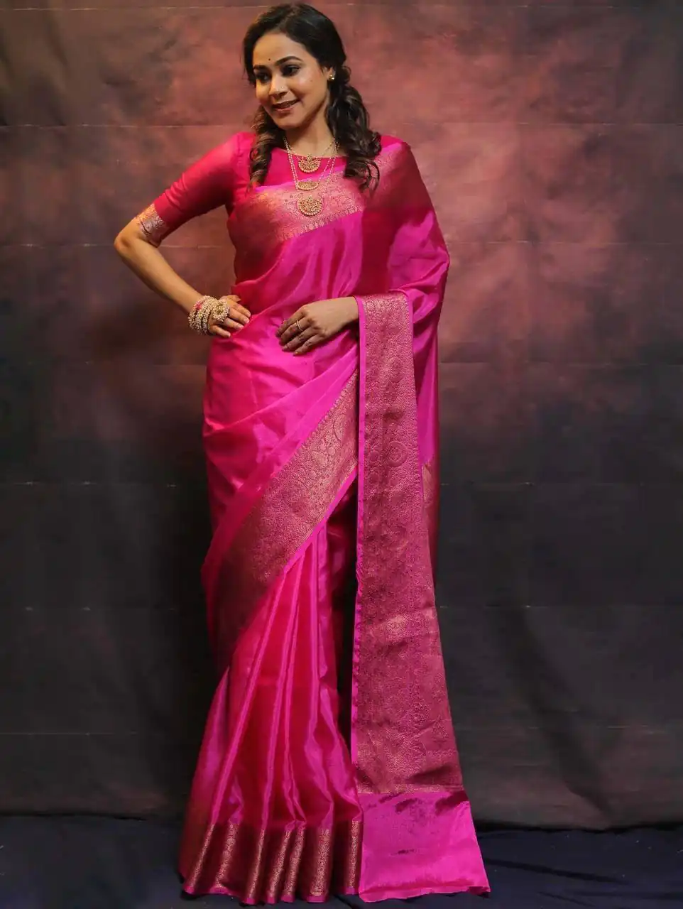 Pink Soft Lichi Silk Lace Border Saree | Sarees, Bollywood Sarees, Creative Sarees, Designer Sarees, Embroidered Sarees, Ethnic Saree, Modern Digital sarees, Party Wear Sarees