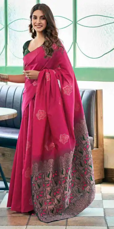 Pink Soft Lichi Silk Lace Border Work Saree | Sarees, Bollywood Sarees, Creative Sarees, Designer Sarees, Embroidered Sarees, Ethnic Saree, Modern Digital sarees, Party Wear Sarees