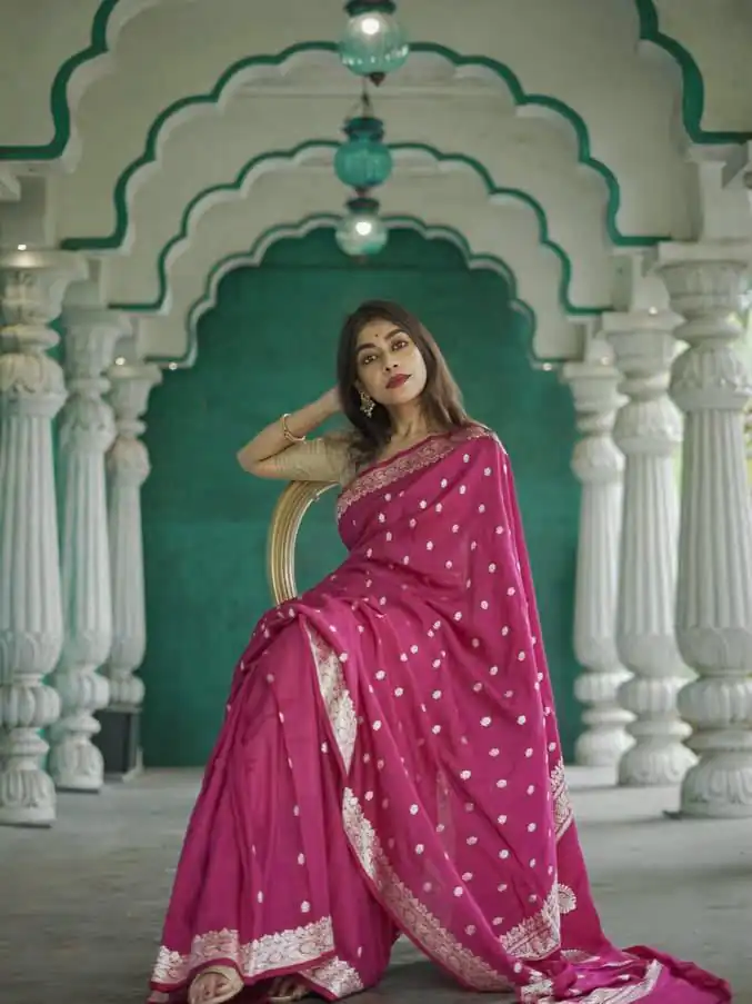 Pink Soft Lilan Slab Weaving Work Saree | Sarees, Bollywood Sarees, Creative Sarees, Designer Sarees, Embroidered Sarees, Ethnic Saree, Modern Digital sarees, Party Wear Sarees