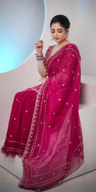 Pink Soft Space Silk Zari Embroidery Work Saree | Sarees, Bollywood Sarees, Creative Sarees, Designer Sarees, Embroidered Sarees, Ethnic Saree, Modern Digital sarees, Party Wear Sarees