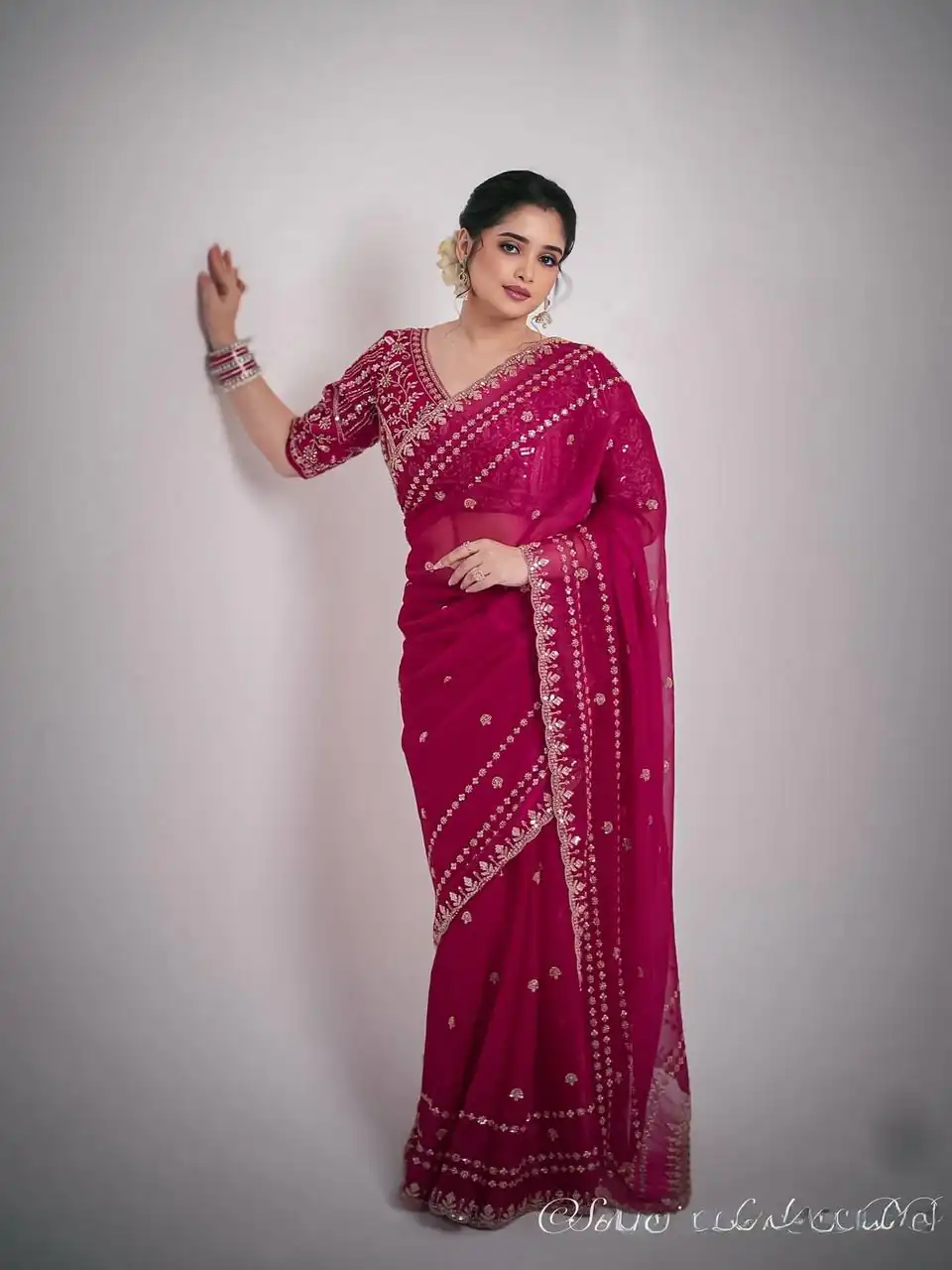 Pink Soft Space Silk Zari Embroidery Work Saree | Sarees, Bollywood Sarees, Creative Sarees, Designer Sarees, Embroidered Sarees, Ethnic Saree, Modern Digital sarees, Party Wear Sarees