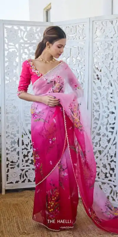 Pink Soft Tebby Silk Beads Sequins Work Saree | Sarees, Bollywood Sarees, Creative Sarees, Designer Sarees, Embroidered Sarees, Ethnic Saree, Modern Digital sarees, Party Wear Sarees