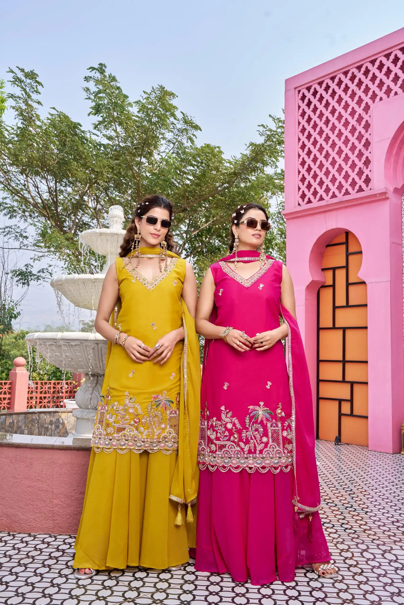 Pink Star Georgette Embroidery Work Salwar Suit | Jump Suits, Salwar suit, Casual Suits, Creative suits, Designer Suits, Palazzo Suits, Party Wear Suits, Patiala Suits, Straight Suits