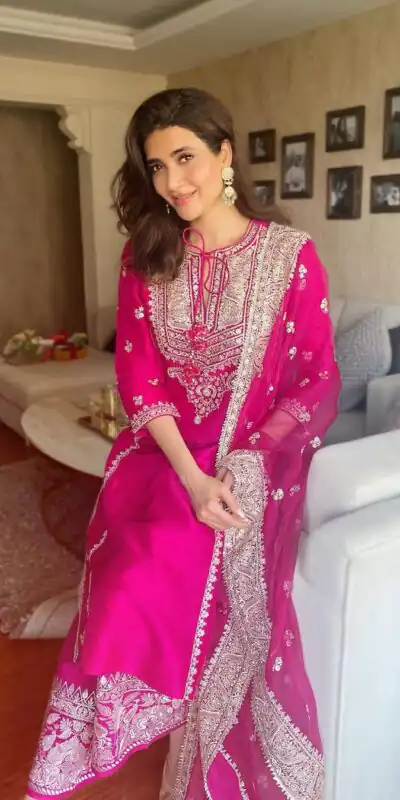 Pink Taffeta Embroidery Salwar Suit | Salwar suit, Casual Suits, Creative suits, Designer Suits, Palazzo Suits, Party Wear Suits, Straight Suits