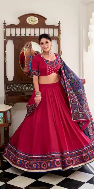 Pink Tasar Gamthi Print Work Lehenga Choli | Lehenga, Bollywood Lehenga, Creative Lehenga, Designer Lehenga, Embroidered Lehenga, Party Wear Lehenga