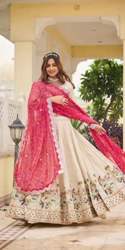 Pink Tissue Silk Embroidery Work Lehenga Choli | Lehenga, Bollywood Lehenga, Creative Lehenga, Designer Lehenga, Embroidered Lehenga, Party Wear Lehenga