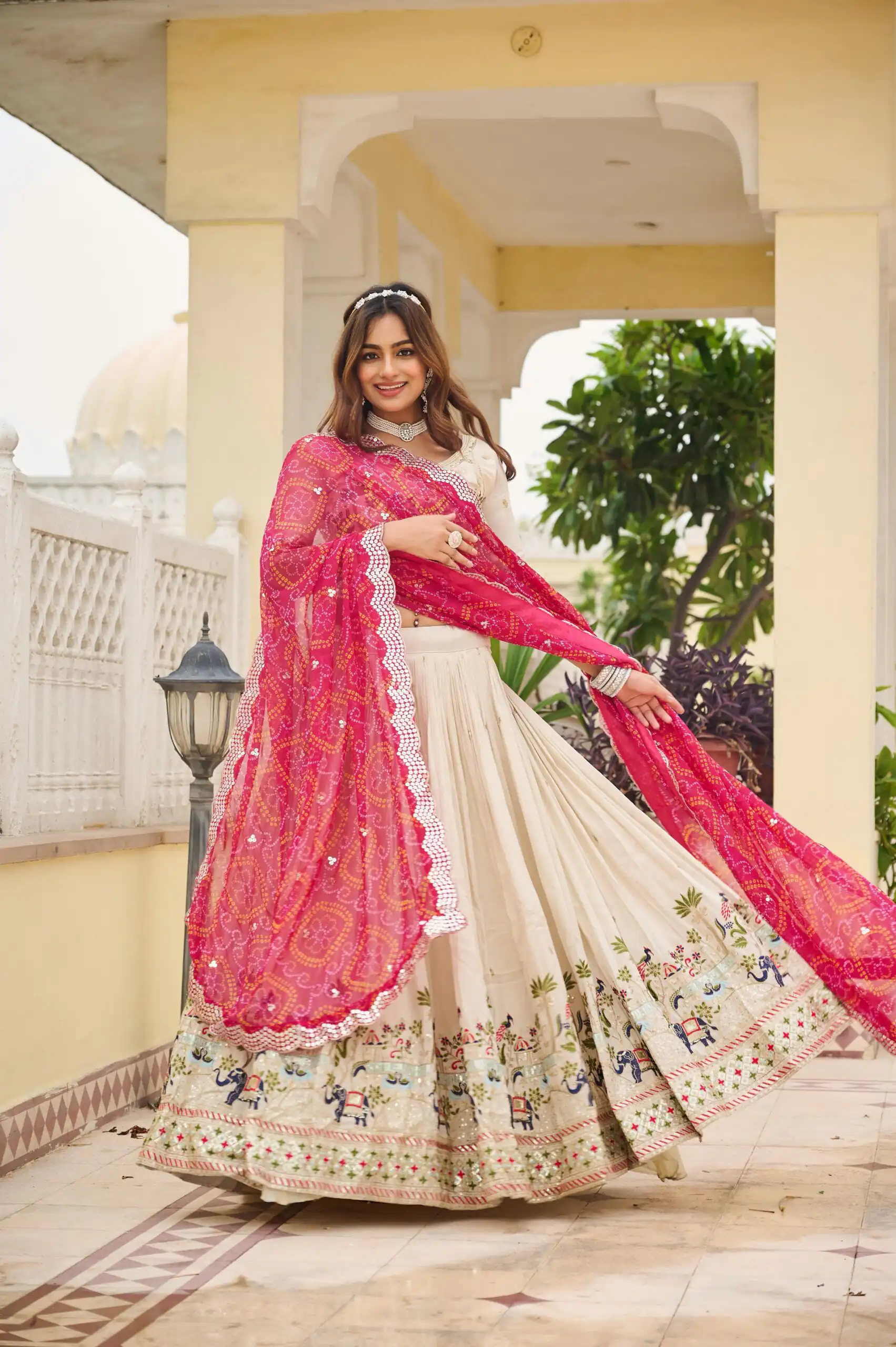 Pink Tissue Silk Embroidery Work Lehenga Choli | Lehenga, Bollywood Lehenga, Creative Lehenga, Designer Lehenga, Embroidered Lehenga, Party Wear Lehenga