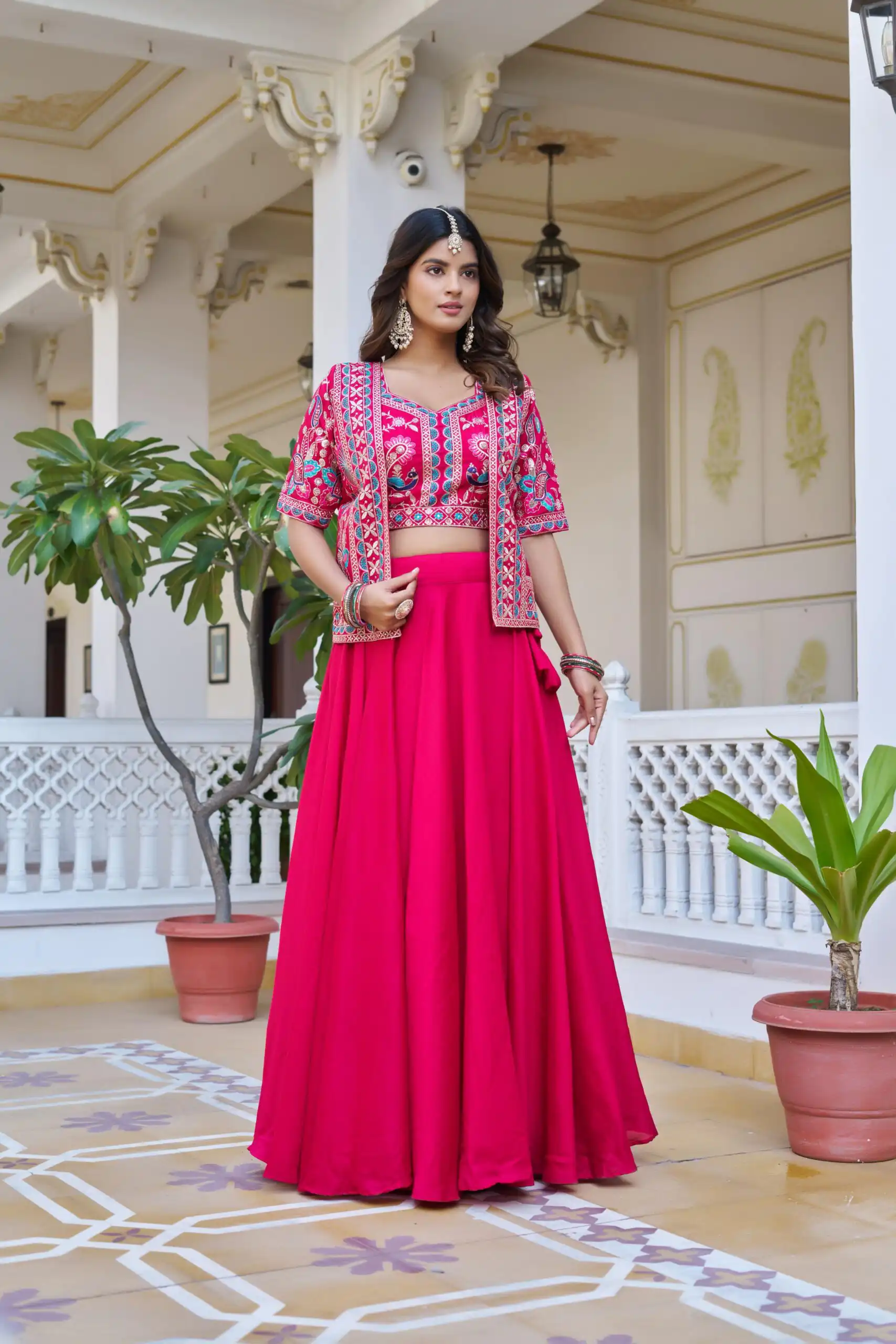 Pink Vichitra Embroidery Thread Work Lehenga Choli | Lehenga, Bollywood Lehenga, Creative Lehenga, Designer Lehenga, Embroidered Lehenga, Party Wear Lehenga