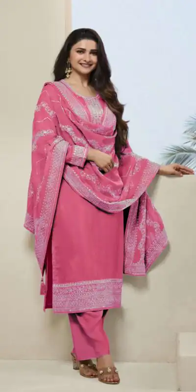 Pink Vichitra Embroidery Work Salwar Suit | Jump Suits, Salwar suit, Casual Suits, Creative suits, Designer Suits, Palazzo Suits, Party Wear Suits, Patiala Suits, Straight Suits