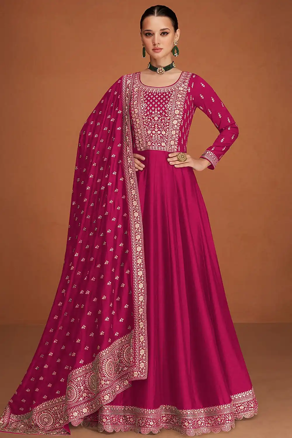 Pink Vichitra Embroidery Work Salwar Suit | Jump Suits, Salwar suit, Casual Suits, Creative suits, Designer Suits, Palazzo Suits, Party Wear Suits, Patiala Suits, Straight Suits