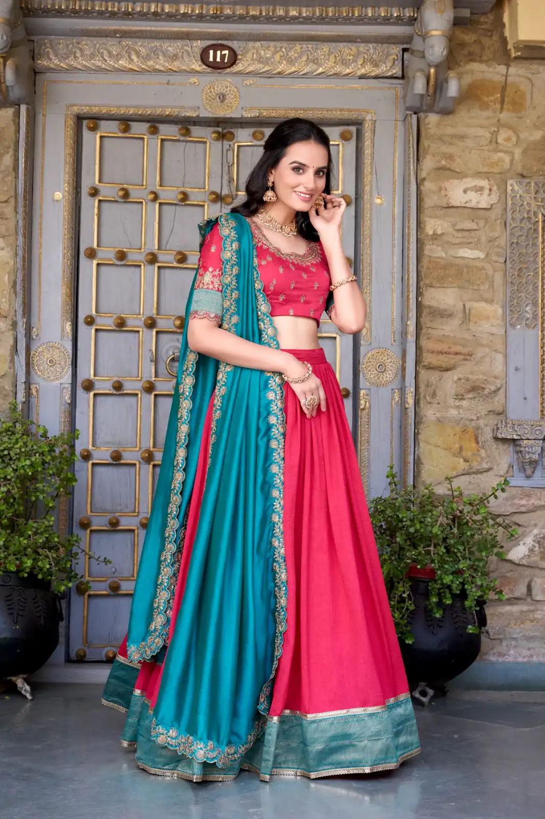 Pink Vichitra Silk Embroidery Zari Work Lehenga Choli | Lehenga, Bollywood Lehenga, Creative Lehenga, Designer Lehenga, Embroidered Lehenga, Party Wear Lehenga