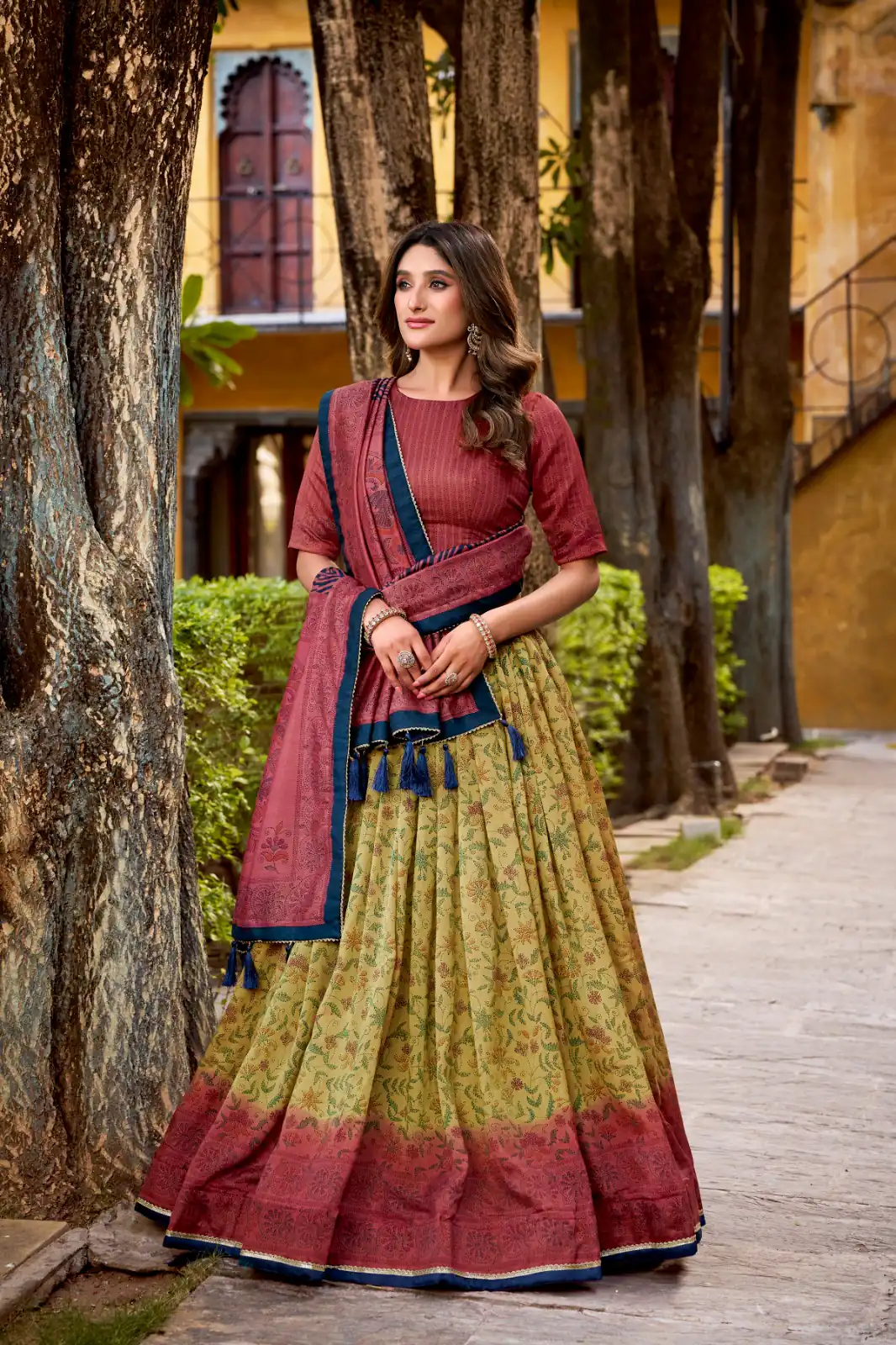 Pink Vichitra Silk Printed Lehenga Choli | Lehenga, Bollywood Lehenga, Creative Lehenga, Designer Lehenga, Embroidered Lehenga, Party Wear Lehenga