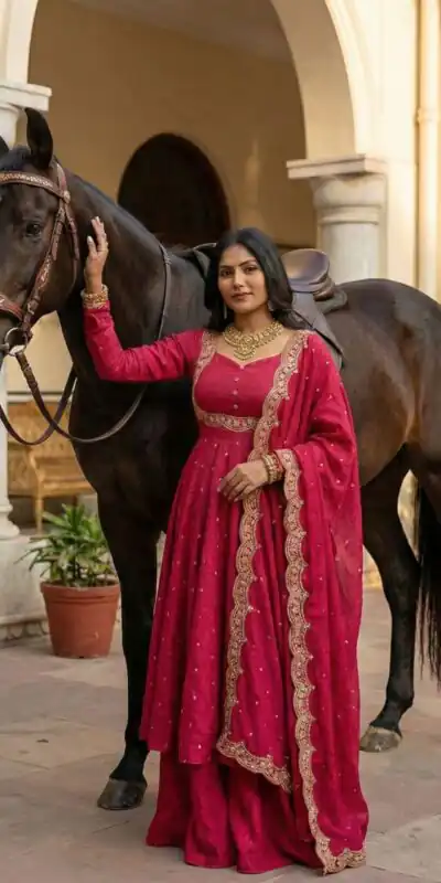 Pink Vichitra Silk Zari Embroidery Work Salwar Suit | Jump Suits, Salwar suit, Casual Suits, Creative suits, Designer Suits, Palazzo Suits, Party Wear Suits, Patiala Suits, Straight Suits