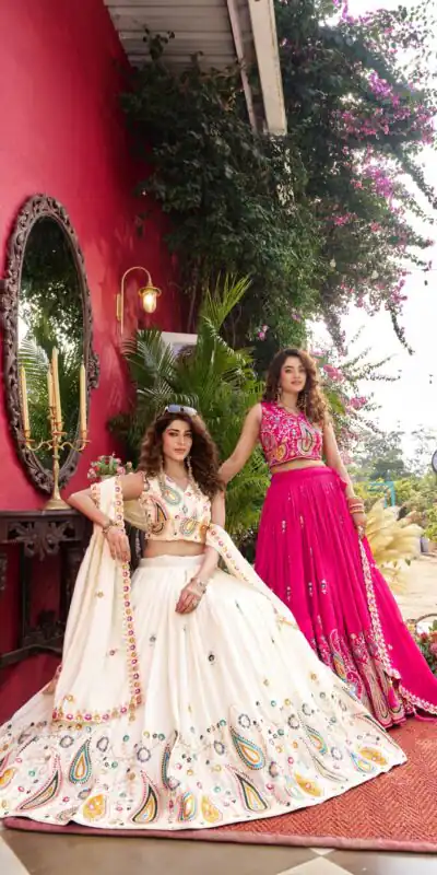 Pink Vichitra With Embroidery Work Lehenga Choli | Lehenga, Bollywood Lehenga, Creative Lehenga, Designer Lehenga, Embroidered Lehenga, Party Wear Lehenga