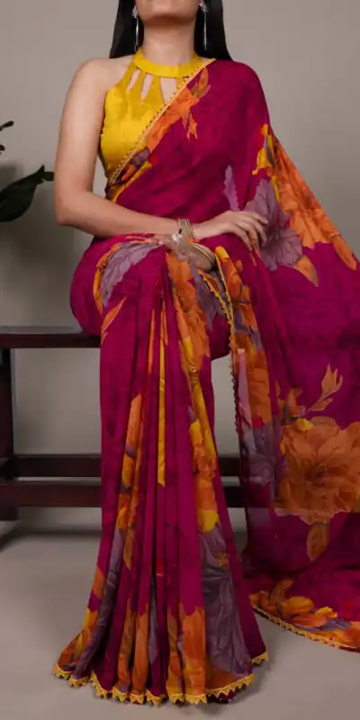 Pink Weightless Marbal Lace Border Work Saree | Sarees, Bollywood Sarees, Creative Sarees, Designer Sarees, Embroidered Sarees, Ethnic Saree, Modern Digital sarees, Party Wear Sarees