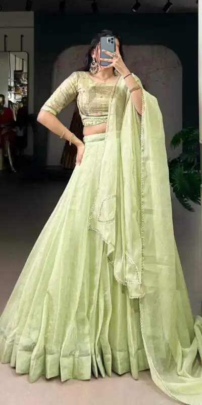 Pista Allen Crush Bead Sequins Work Lehenga Choli | Lehenga, Bollywood Lehenga, Creative Lehenga, Designer Lehenga, Embroidered Lehenga, Party Wear Lehenga