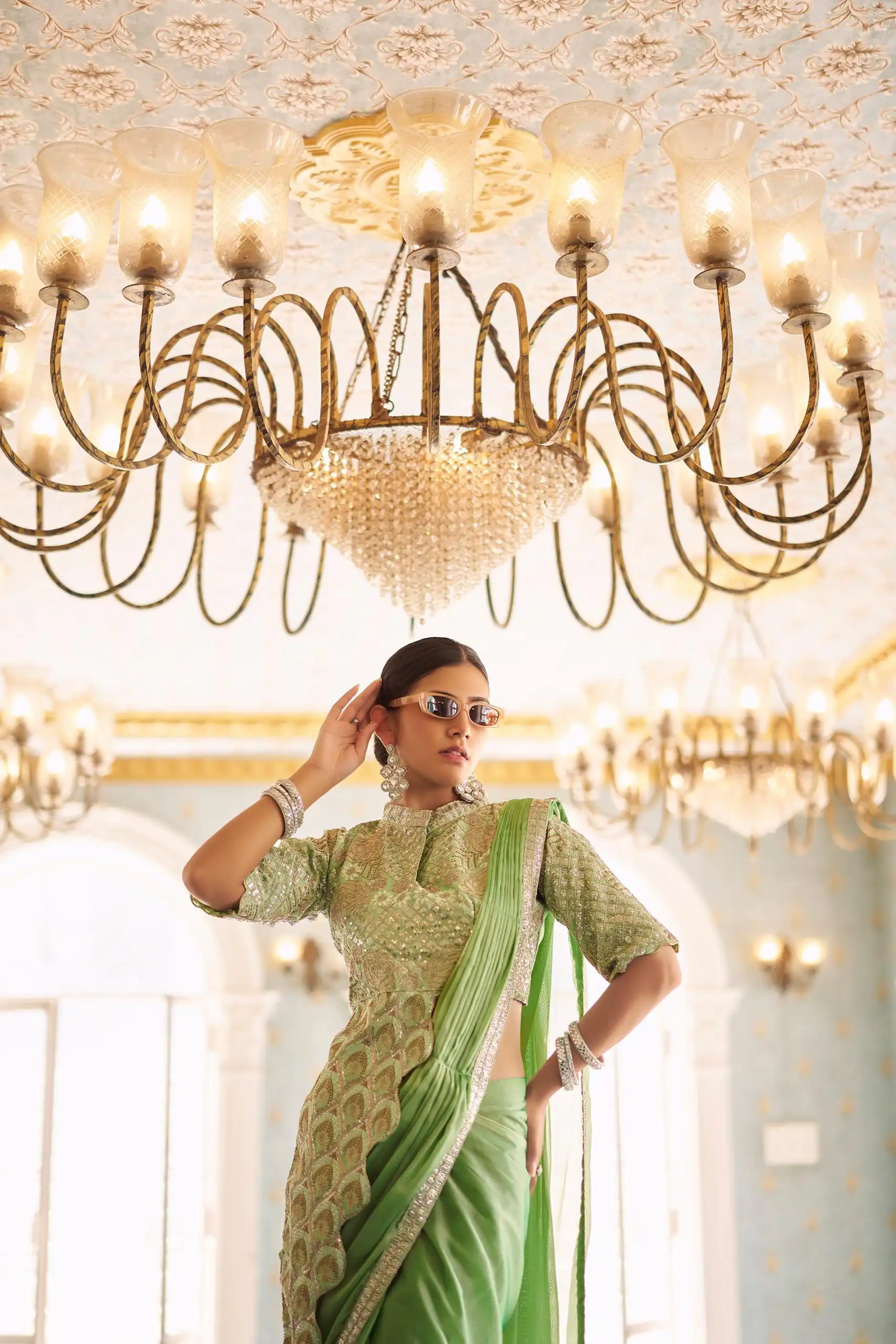 Pista Chinon Embroidery Work Lace Border Saree | Sarees, Bollywood Sarees, Creative Sarees, Designer Sarees, Embroidered Sarees, Ethnic Saree, Modern Digital sarees, Party Wear Sarees