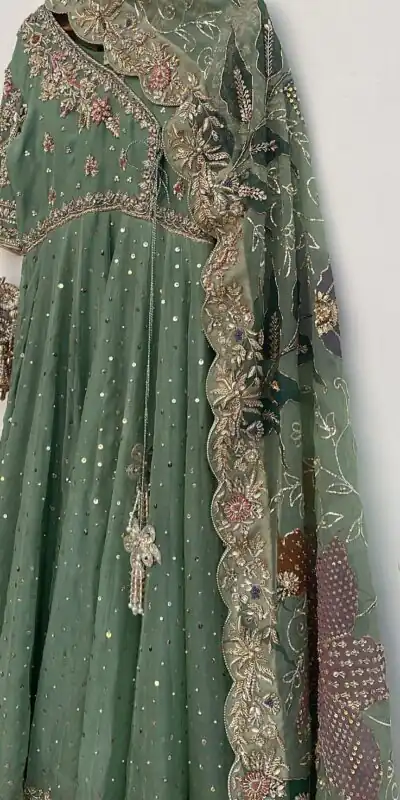 Pista Chinon Lace Embroidery Work Gown | Gowns, Bollywood Gowns, Creative Gowns, Designer Gowns, Embroidered Gowns, Party Wear Gowns