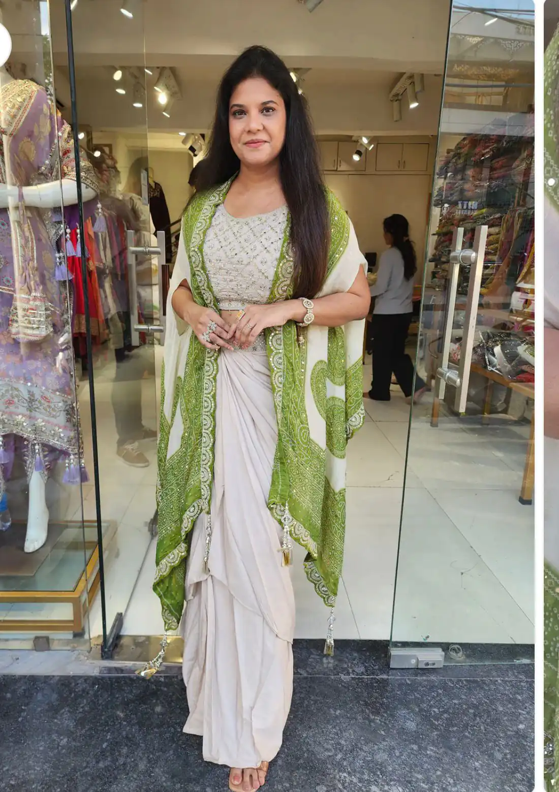 Pista Crap Silk Embroidery Mirror Work Dhoti Suit | Jump Suits, Salwar suit, Casual Suits, Creative suits, Designer Suits, Palazzo Suits, Party Wear Suits, Patiala Suits, Straight Suits