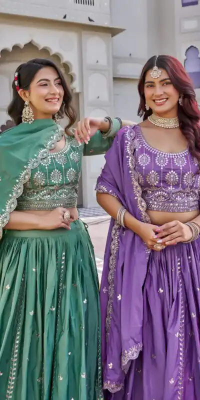 Pista Crap Silk Embroidery Work Lehenga Choli | Lehenga, Bollywood Lehenga, Creative Lehenga, Designer Lehenga, Embroidered Lehenga, Party Wear Lehenga