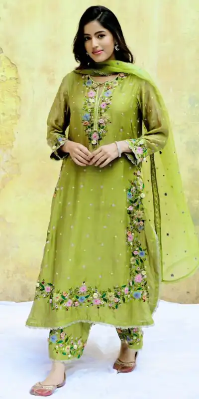 Pista Faux Georgette Embroidery Lace Work Salwar Suit | Jump Suits, Tops & Bottoms, Track Suits, Salwar suit, Casual Suits, Creative suits, Designer Suits, Palazzo Suits, Party Wear Suits, Patiala Suits, Straight Suits, Trendy Wear