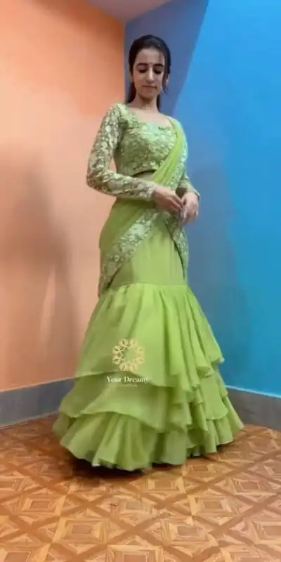 Pista Faux Georgette Sequins Work Lehenga Choli | Lehenga, Bollywood Lehenga, Creative Lehenga, Designer Lehenga, Embroidered Lehenga, Party Wear Lehenga