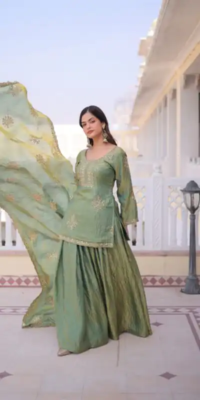 Pista Fendi Crush Zari Embroidery Work Salwar Suit | Jump Suits, Salwar suit, Casual Suits, Creative suits, Designer Suits, Palazzo Suits, Party Wear Suits, Patiala Suits, Straight Suits