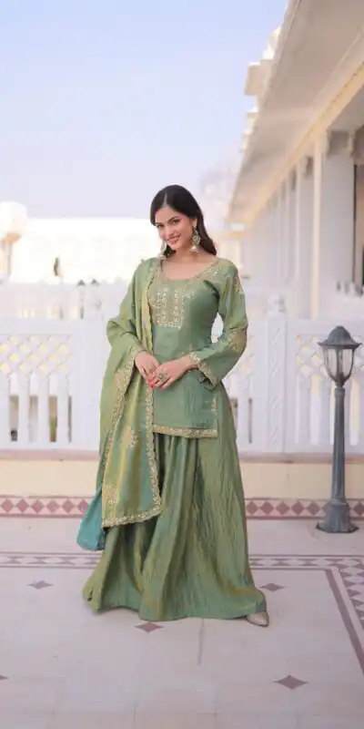 Pista Fendi Crush Zari Embroidery Work Salwar Suit | Jump Suits, Salwar suit, Casual Suits, Creative suits, Designer Suits, Palazzo Suits, Party Wear Suits, Patiala Suits, Straight Suits