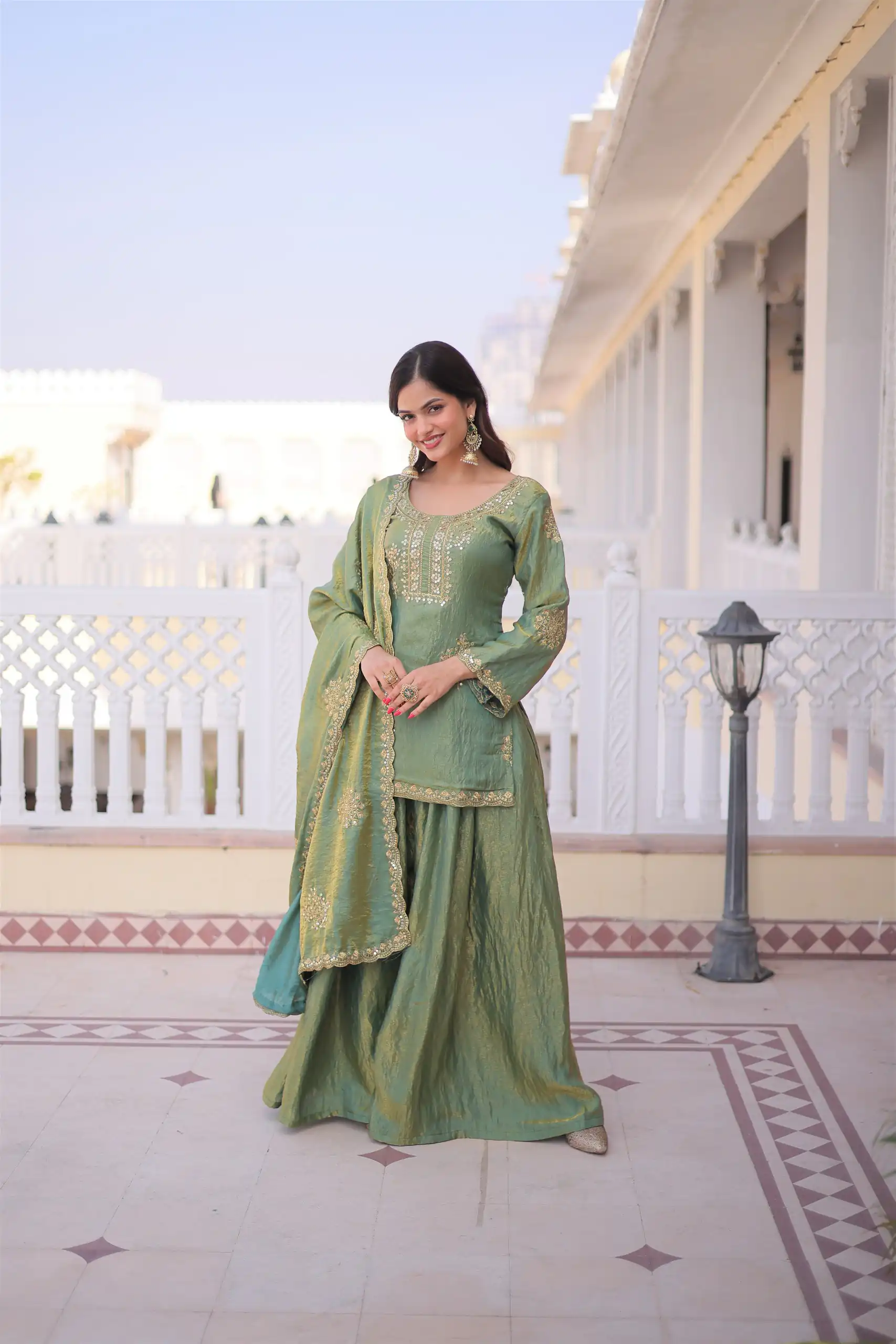 Pista Fendi Crush Zari Embroidery Work Salwar Suit | Jump Suits, Salwar suit, Casual Suits, Creative suits, Designer Suits, Palazzo Suits, Party Wear Suits, Patiala Suits, Straight Suits