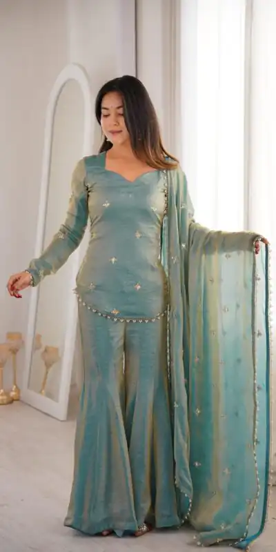 Pista Fendy Silk Embroidery Lace Work Salwar Suit | Jump Suits, Salwar suit, Casual Suits, Creative suits, Designer Suits, Palazzo Suits, Party Wear Suits, Patiala Suits, Straight Suits