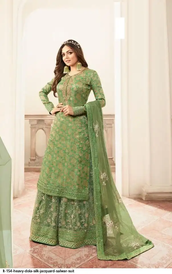 Pista Georgette Jacquard Diamond Sharara Suit | Jump Suits, Salwar suit, Casual Suits, Creative suits, Designer Suits, Palazzo Suits, Party Wear Suits, Patiala Suits, Straight Suits