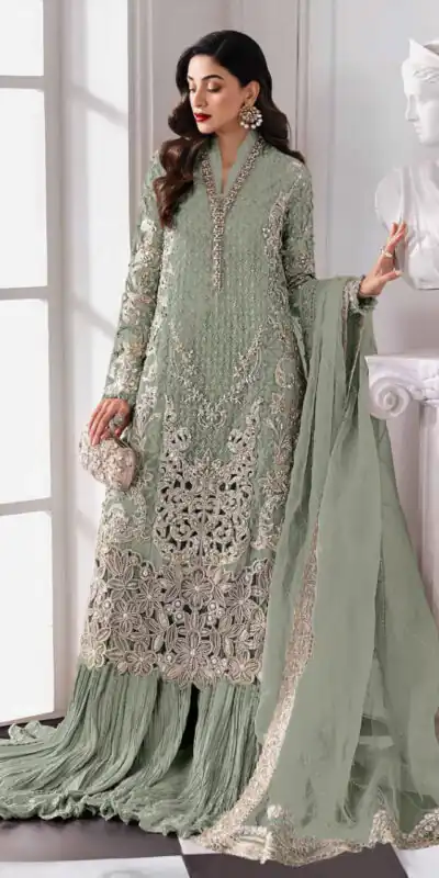 Pista Georgette Sequence Khatli Work Salwar Suit | Jump Suits, Salwar suit, Casual Suits, Creative suits, Designer Suits, Palazzo Suits, Party Wear Suits, Patiala Suits, Straight Suits